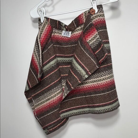 Red and Brown Mini Wrap Skirt for Casual Occasions - Picture 10 of 11